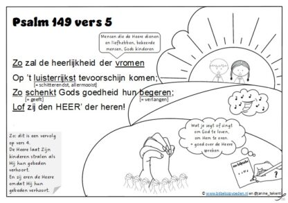 Psalm 149 Vers 5 Kleurplaat Bijbels Opvoeden Nl